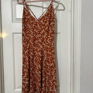 Nine Britton Rust Floral Mini Dress